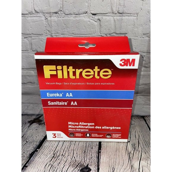 Lot Of 2 New 3M Filtrete Vacuum Bag For Eureka / Sanitaire AA  Micro Allergen - Picture 2 of 2